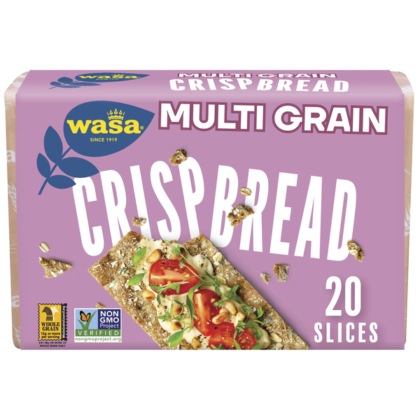 Crackers Wasa Multi Grain Crispbread - Multigrain Crackers, Non-GMO Ingredients, Fat Free hero