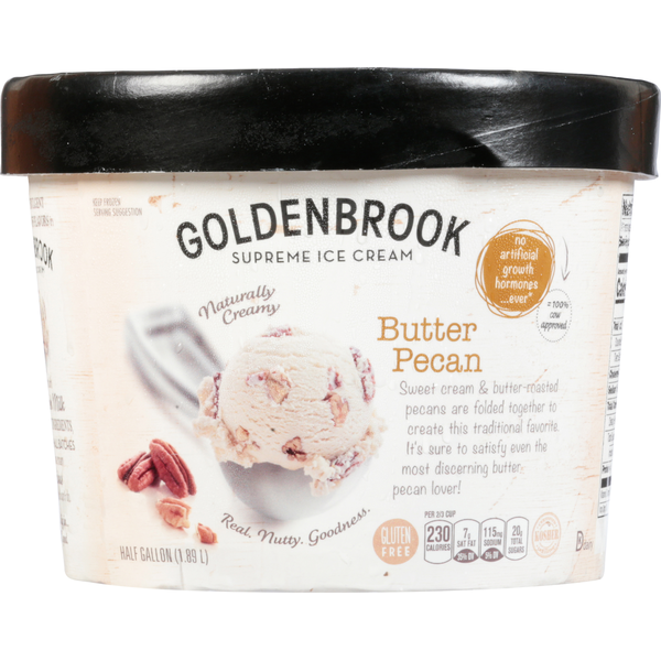 Butter Goldenbrook Ice Cream, Supreme, Butter Pecan hero