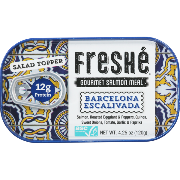 Canned Meat & Seafood Freshe Salmon Meal, Gourmet, Barcelona Escalivada, Salad Topper hero