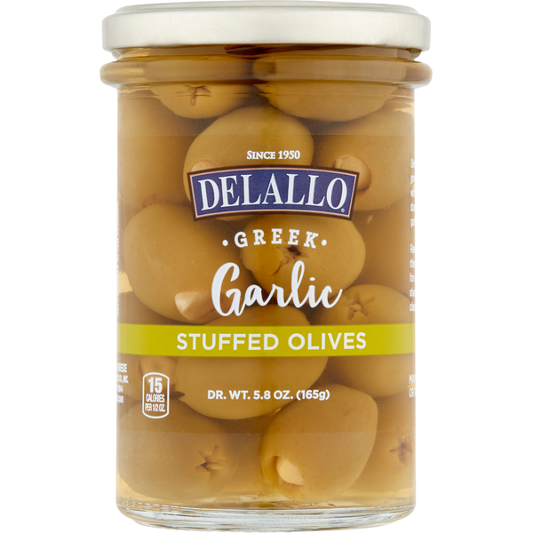 Pickled Goods & Olives DeLallo Olives, Stuffed, Garlic, Greek hero