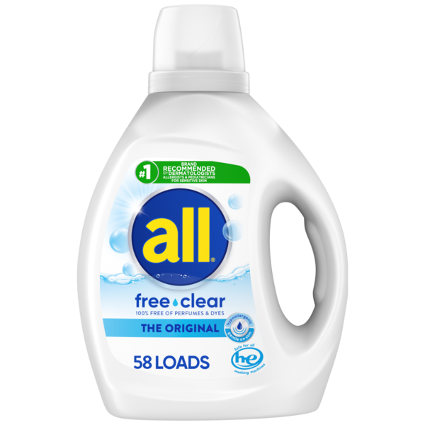 Laundry all Liquid Laundry Detergent, Free Clear & Unscented for Sensitive Skin hero