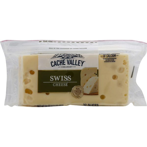 Packaged Cheese Cache Valley Cheese, Swiss, Slice hero