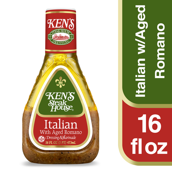 Salad Dressing & Toppings Ken's Steak House Dressing & Marinade, Italian with Aged Romano hero