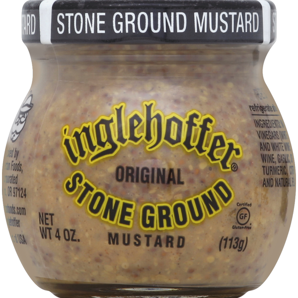 Condiments Inglehoffer Mustard, Stone Ground, Original, Full Strength hero