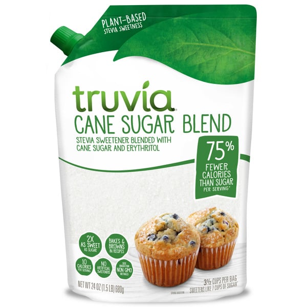 Baking Ingredients Truvia Cane Sugar Blend, Mix Of Stevia Sweetener And Cane Sugar hero