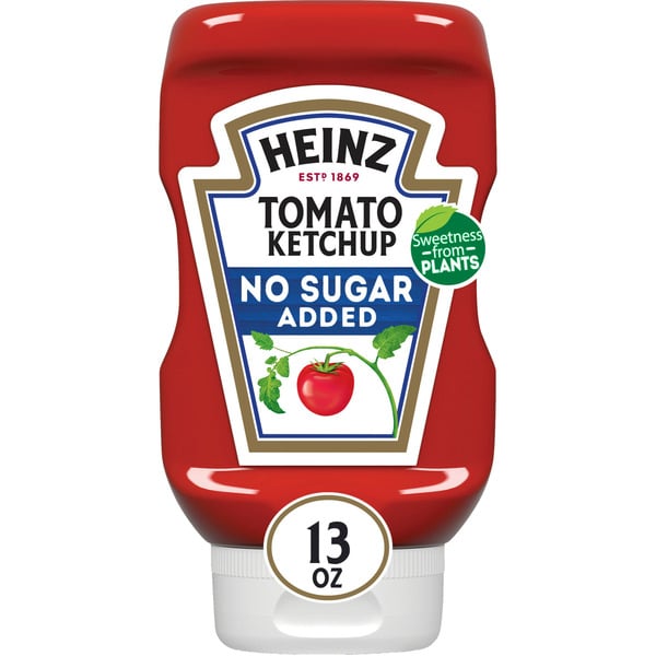 Condiments Heinz Tomato Ketchup with No Sugar Added hero