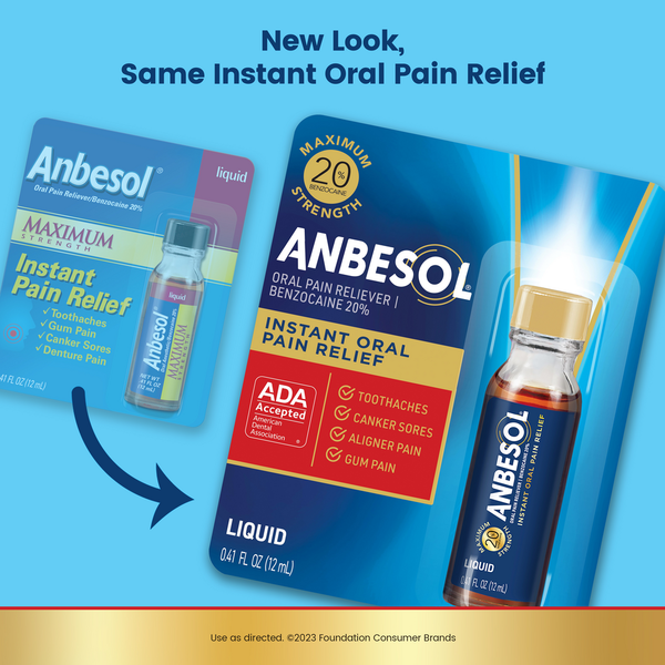 Muscles, Joints & Pain Relief Anbesol Maximum Strength Liquid, Instant Oral Pain Relief hero