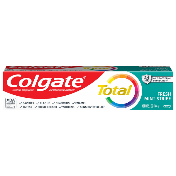 Colgate Toothpaste, Fresh Mint Stripe, Gel hero