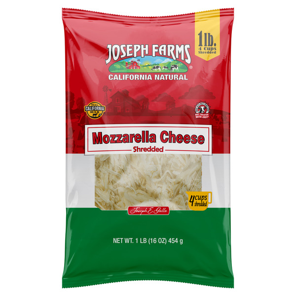 Packaged Cheese Joseph Farms Shredded Mozzarella Cheese hero