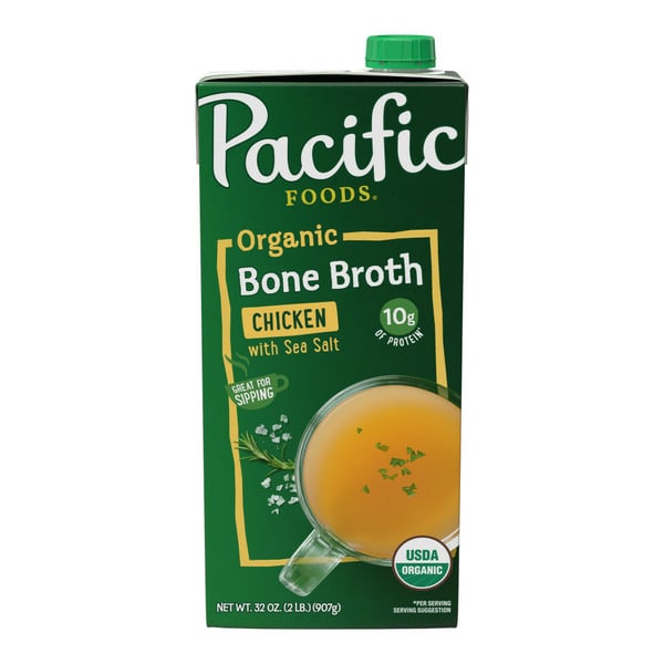 Soup, Broth & Bouillon Pacific Foods Organic Chicken Bone Broth With Sea Salt hero