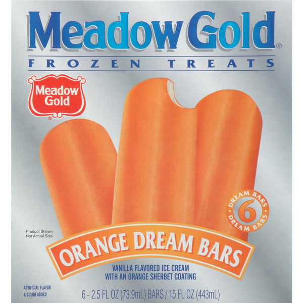 Ice Cream & Ice Meadow Gold ICe Cream Bars Orange Dream 2.5 Fluid Ounce 6 Pack hero