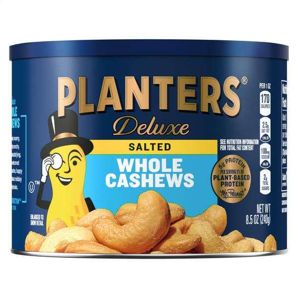 Snacks Planters Deluxe Whole Cashews hero