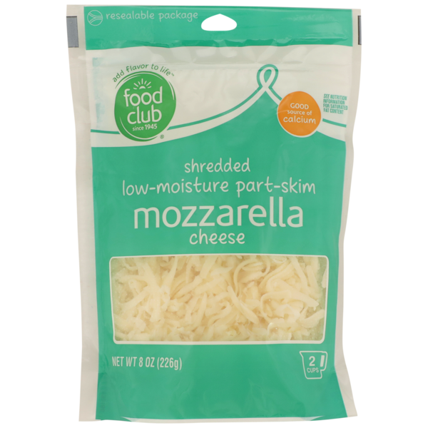 Packaged Cheese Low-Moisture Part-Skim Mozzarella Shredded Cheese hero