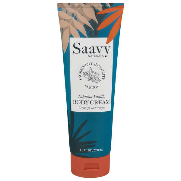 Saavy Naturals Body Cream, Tahitian Vanilla hero