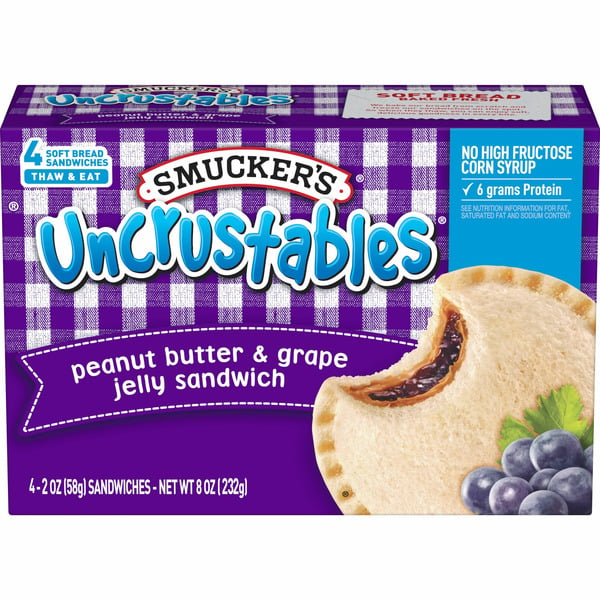 Frozen Breakfast Smucker's Uncrustables Peanut Butter & Grape Jelly Sandwich hero