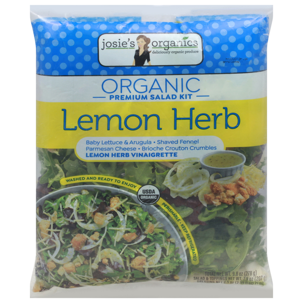 Fresh Vegetables Josie’s Organics Salad & Toppings, Organic, Lemon Herb, Premium hero