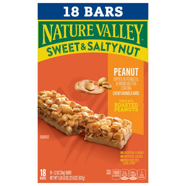 Energy & Granola Bars Nature Valley Granola Bars, Chewy, Peanut, Sweet & Salty Nut hero