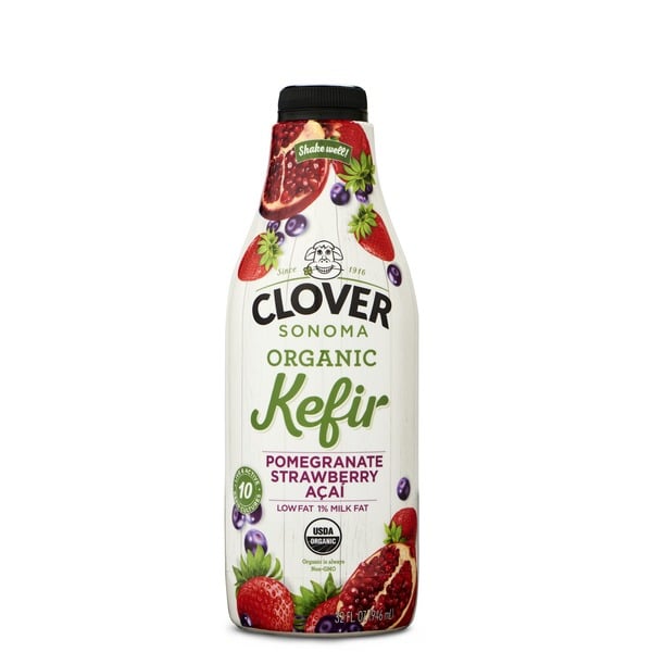 Yogurt Clover Sonoma Organic Strawberry/Pomegranate/Acai Kefir hero