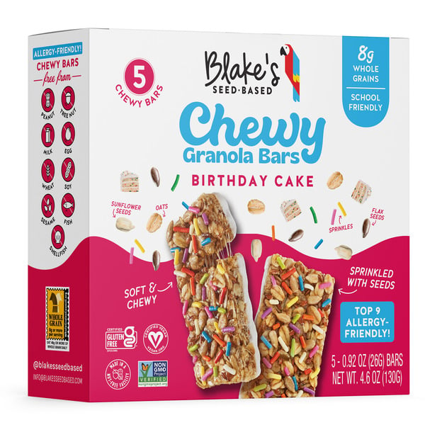 Candy & Chocolate Blake's Seed Based Chewy Granola Bars, Birthday Cake hero