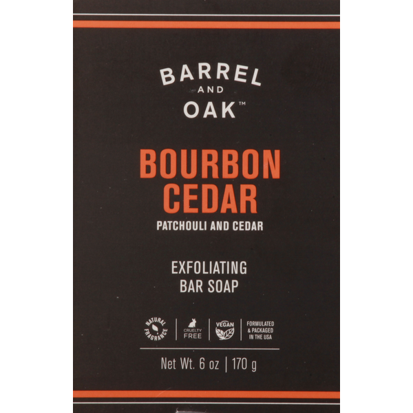 Beauty Barrel & Oak Bar Soap, Exfoliating, Bourbon Cedar hero