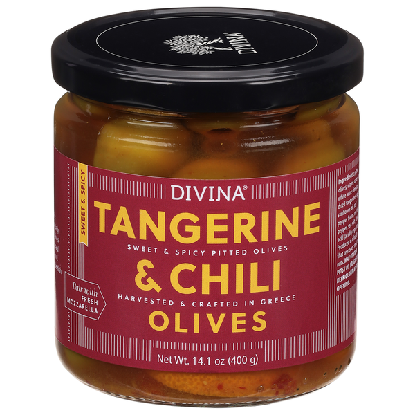 Pickled Goods & Olives Divina Olives, Tangerine & Chili, Sweet & Spicy hero