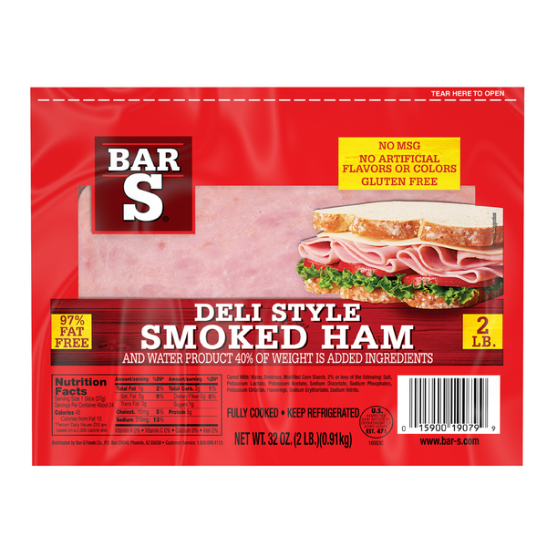 Lunch Meat Bar-S Deli Style Smoked Ham hero