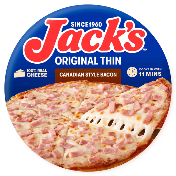 Frozen Pizza Jack's Original Thin Canadian Style Bacon Frozen Pizza hero