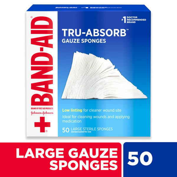 First Aid BAND-AID First Aid Tru-Absorb Gauze Sponges hero