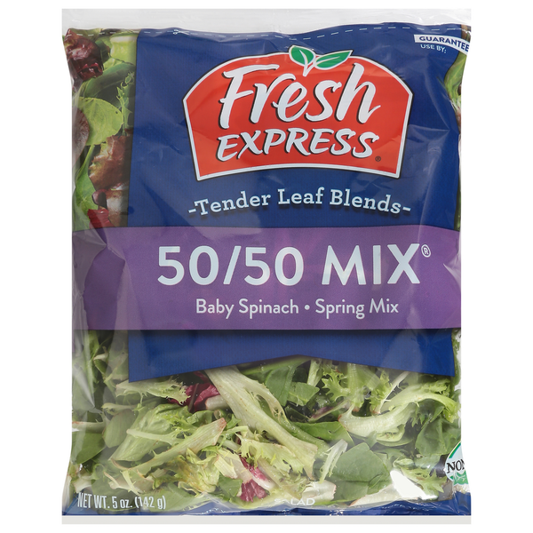 Packaged Vegetables & Fruits 50/50 Mix Spring Mix and Baby Spinach hero