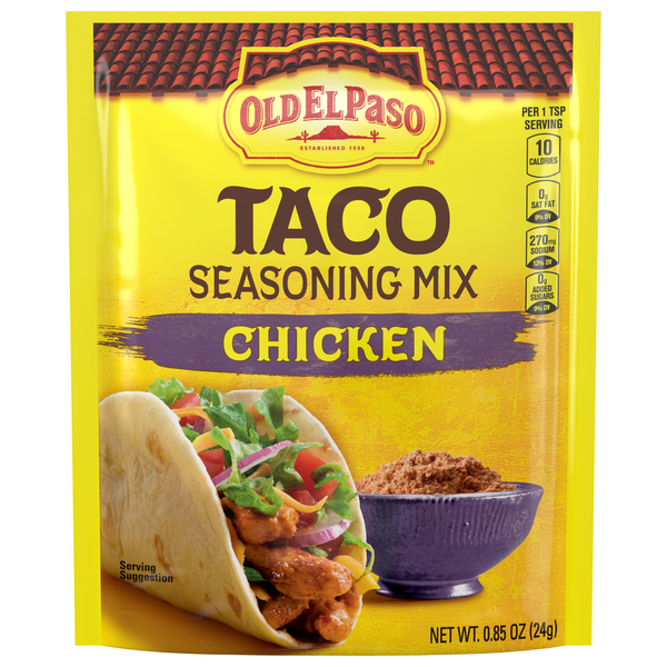 Marinades & Meat Preparation Old El Paso Seasoning Mix, Chicken, Taco hero