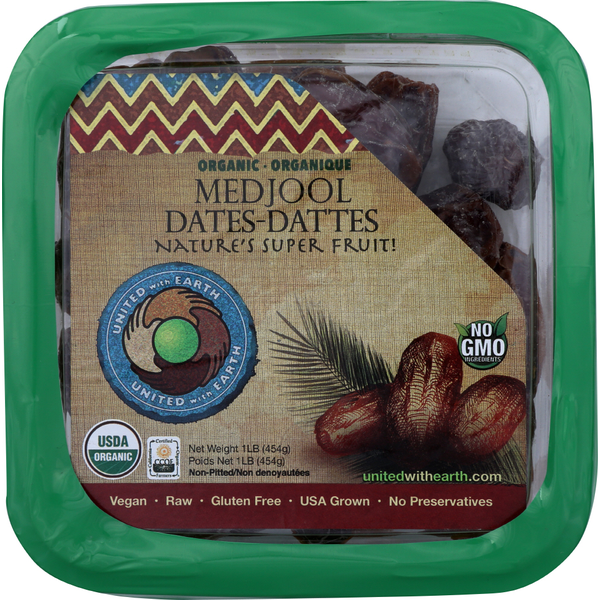 Nuts, Seeds & Dried Fruit United With Earth Organic Medjool Dates hero