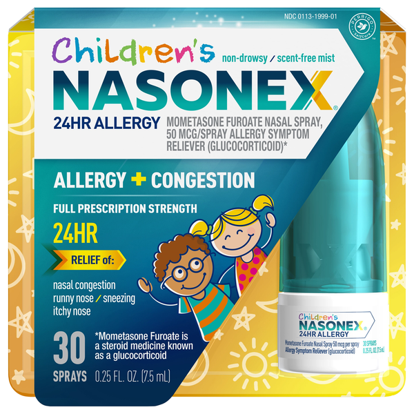 Cold, Flu & Allergy Nasonex Nasal Spray, Non-Drowsy, Scent-Free Mist, 30 Sprays, 24HR Allergy hero