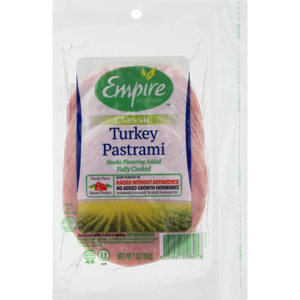 Lunch Meat Empire Kosher Turkey Pastrami, Classic hero