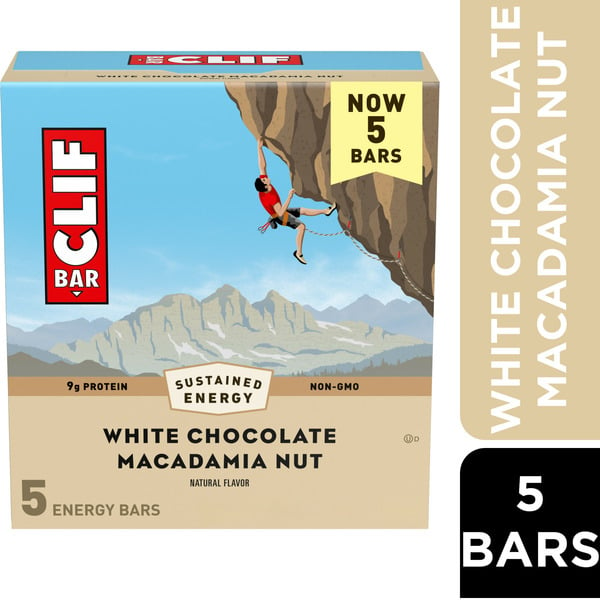 Grocery CLIF BAR White Chocolate Macadamia Nut Flavor Energy Bars hero