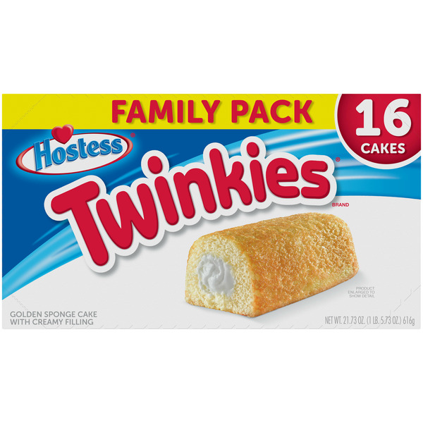 Cookies & Cakes Hostess TWINKIES Golden Sponge Cake Creamy Filling Family Pack – hero