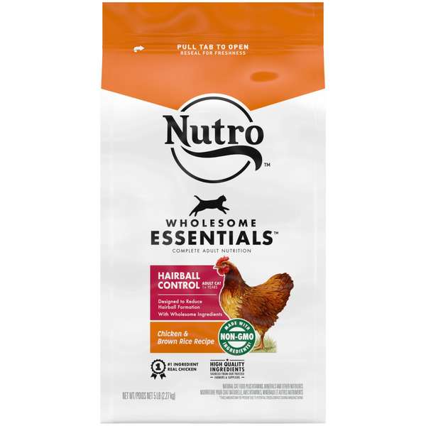 Cat Food & Care NUTRO Wholesome Essentials Natural Dry Cat Food, Hairball Control Chicken & Brown Rice hero