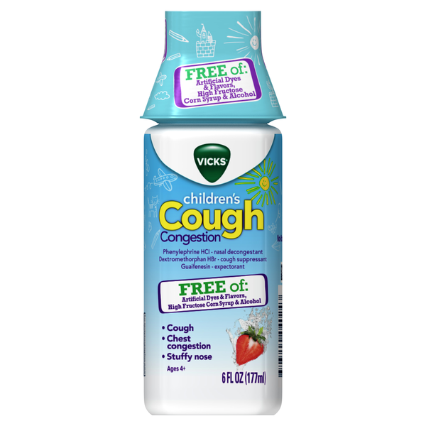 Cold, Flu & Allergy Vicks Children's, Day Cough & Congestion Relief, Non-Drowsy Berry Flavor hero