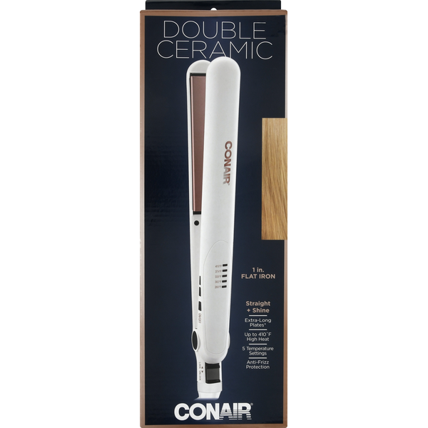 Hair Care Conair Flat Iron, Double Ceramic, 1 Inch hero