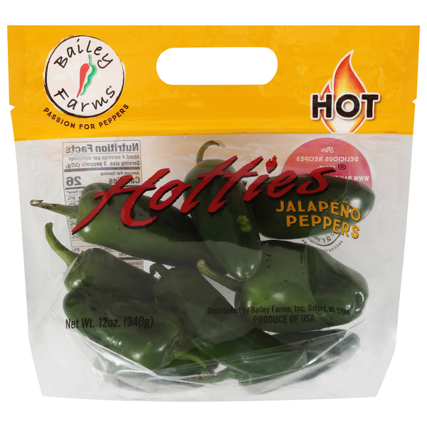 Fresh Vegetables Bailey Farms BellaFina Jalapeno Peppers, Hotties, Hot hero