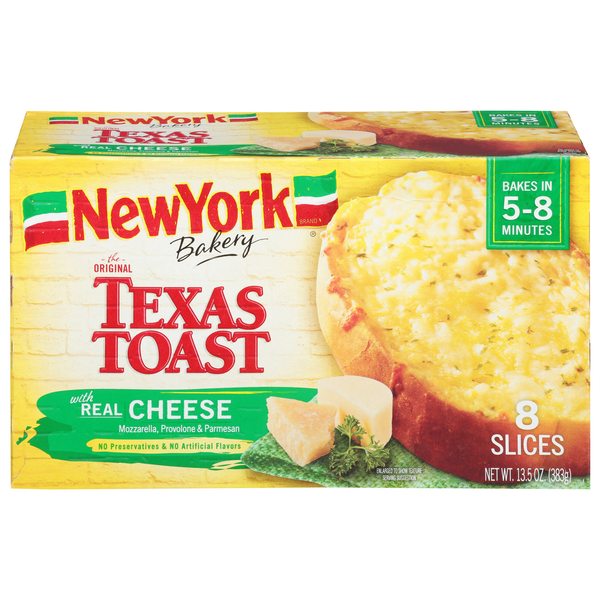 Frozen Appetizers & Sides New York Style Texas Toast, Cheese, Slices hero