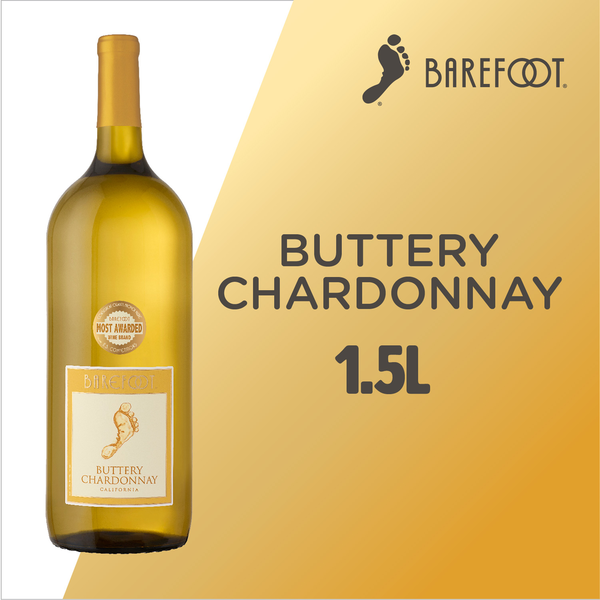 Spirits Barefoot Cellars Buttery Chardonnay White Wine 1.5L Bottle hero