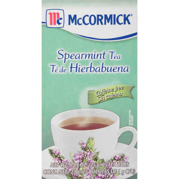 Tea McCormick® Caffeine Free Spearmint Tea Bags hero