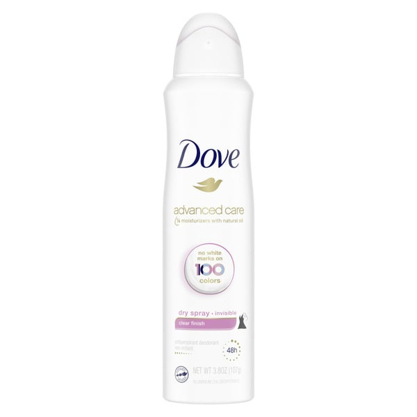 Deodorant Dove Dry Spray Antiperspirant Deodorant Clear Finish hero