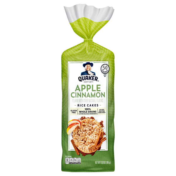 Crackers Quaker Rice Cakes, Apple Cinnamon hero