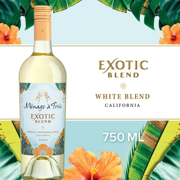 White Wine Ménage à Trois Exotic White Wine Blend hero