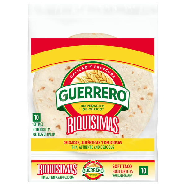 Tortillas & Flat Bread Guerrero Riquisimas Soft Taco Flour Tortillas hero