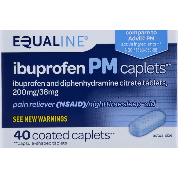 Muscles, Joints & Pain Relief Equaline Ibuprofen PM, Coated Caplets hero