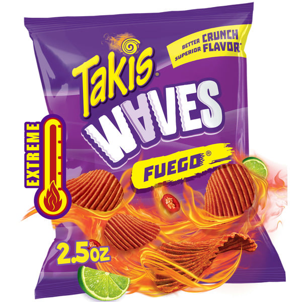 Takis Waves Fuego Wavy Potato Chips Bag hero