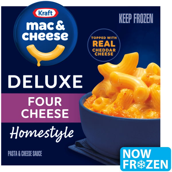 Kraft Frozen Meal, Four Cheese Mac & Cheese, Macaroni and Cheese Dinner hero