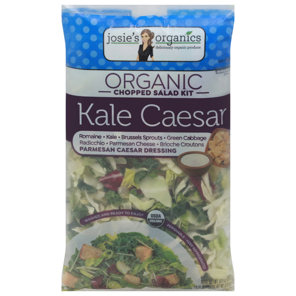 Fresh Vegetables Josie’s Organics Chopped Salad Kit, Organic, Kale Caesar hero